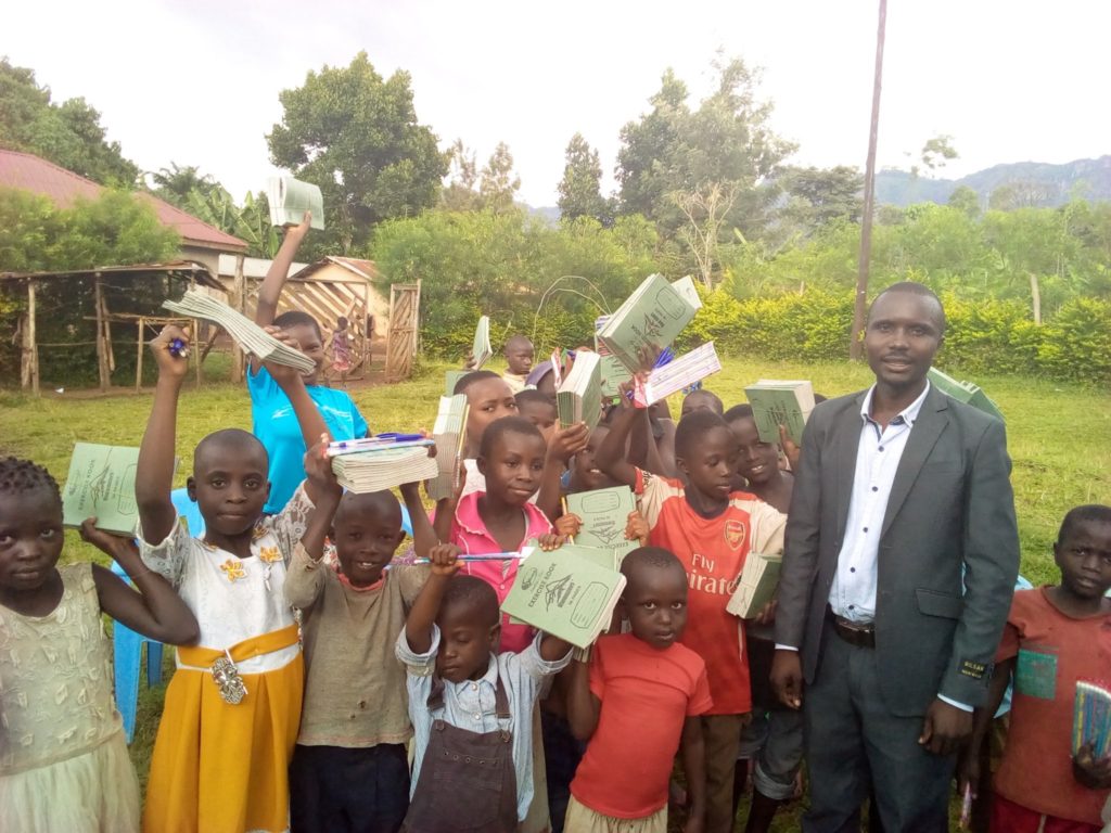 Pastor Mafabi Chris and orphanage children
